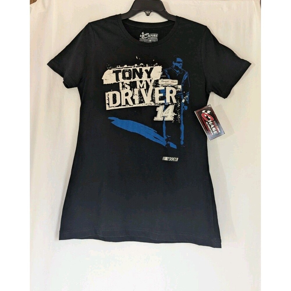 Chase Authentics NASCAR Tony Stewart #14 Is My Driver Shirt Size L Black NWT